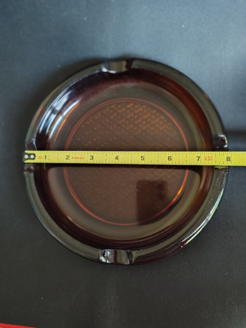 Vintage Ashtray Glass Amber Brown 70's